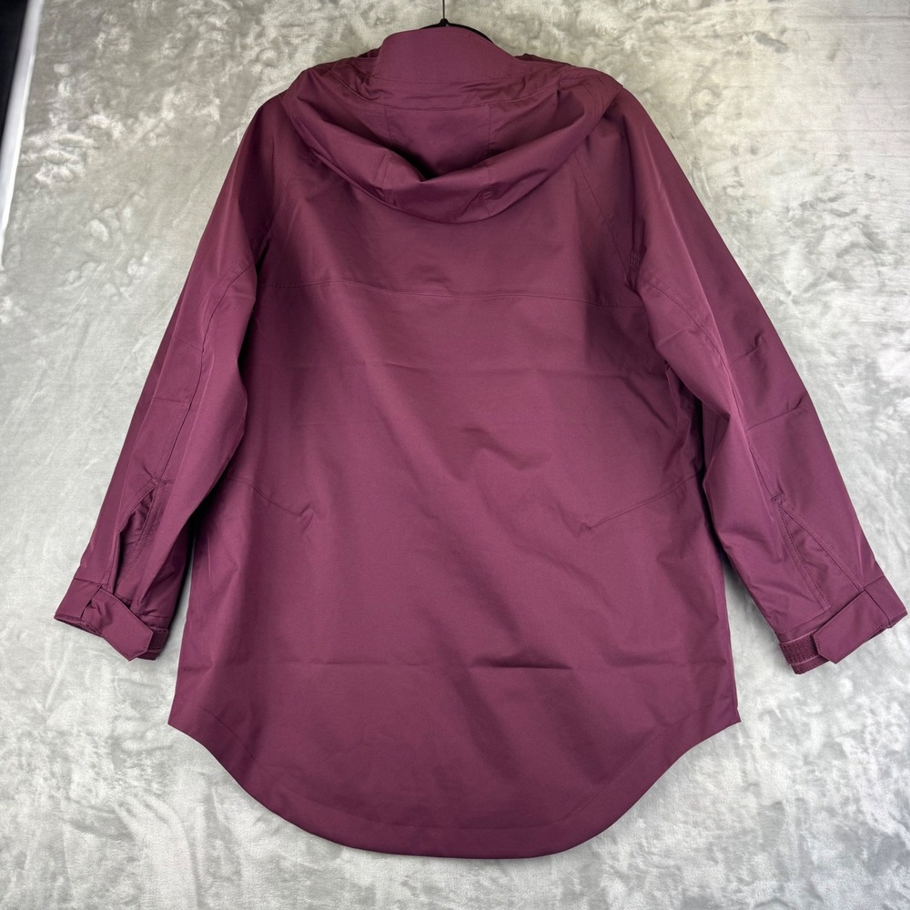 Quince Weatherproof Oversized Rain Jacket Womens Medium Barolo Burgundy (1423) - Picture 8 of 12